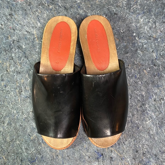 Rachel Comey Black Patent Leather Sandal Clogs - Picture 5 of 6